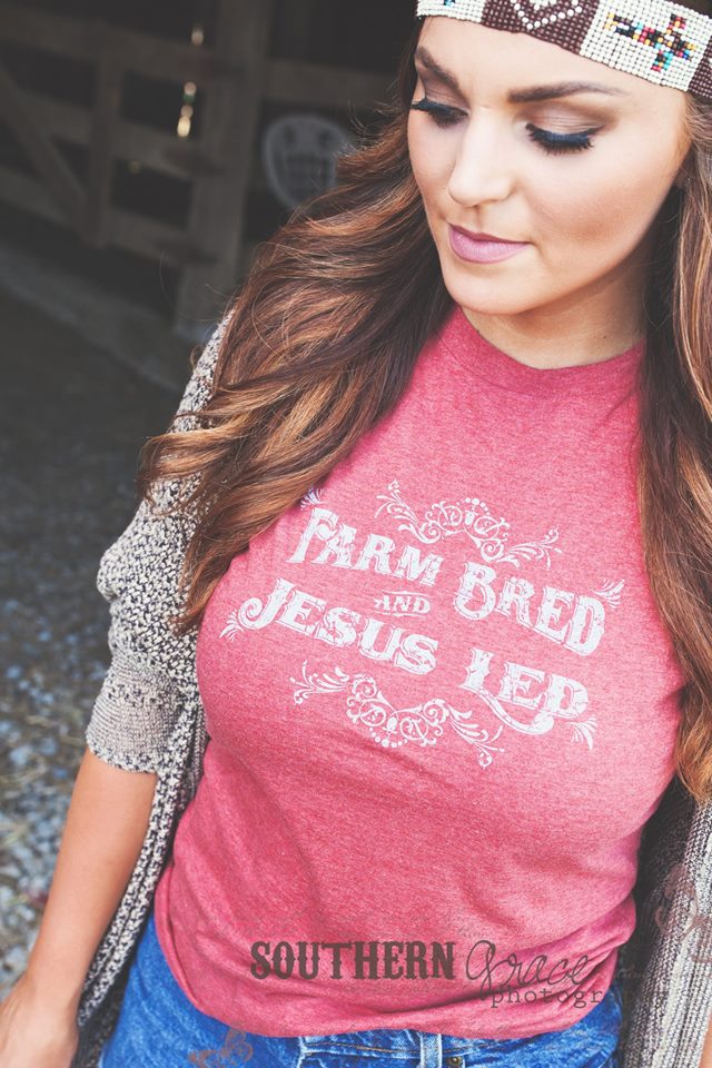Farm & Jesus Led Tee Farm Bred | Fashion for Southern Loving Women & Men