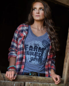 Just A Farm Bred Girl Scoop Neck Tee